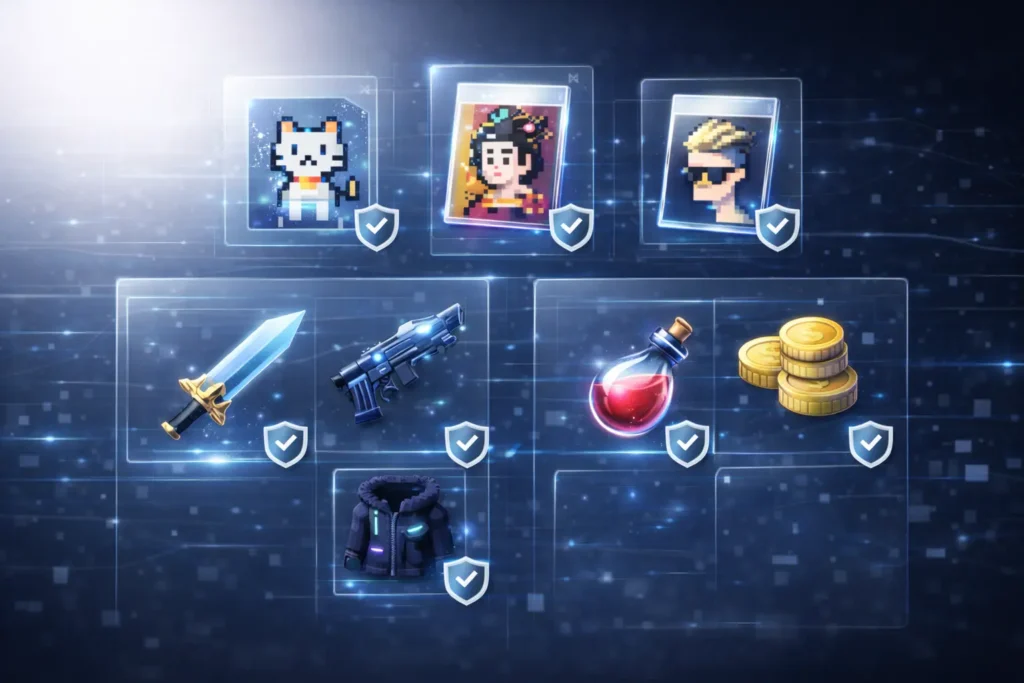 NFTゲームアイテムのイメージ