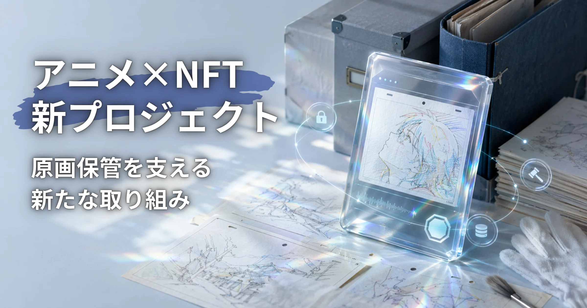 無職転生で始まったサステナブル原画とNFT活用をイメージしたアイキャッチ画像