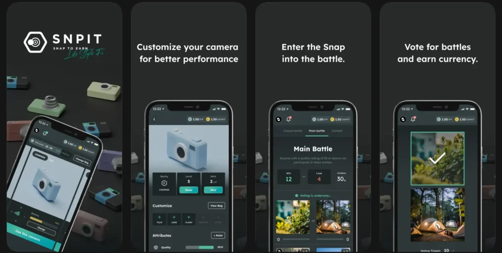 SNPITの写真バトルや投票画面のイメージ